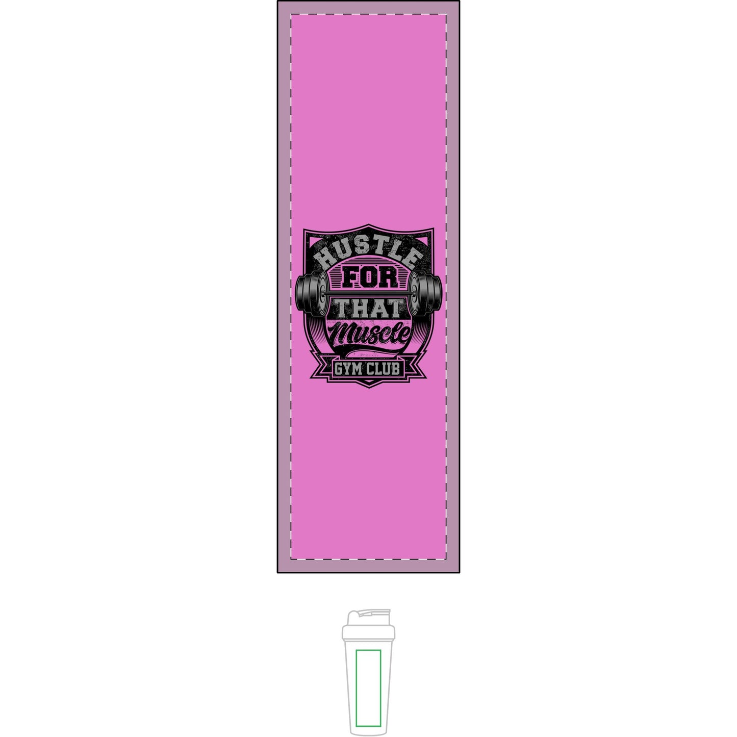 Muscle Protein Shaker Bottle - Hustle for That Muscle, Gym Enthusiasts, Fitness, Workout Gear, Gift for Gym Lovers