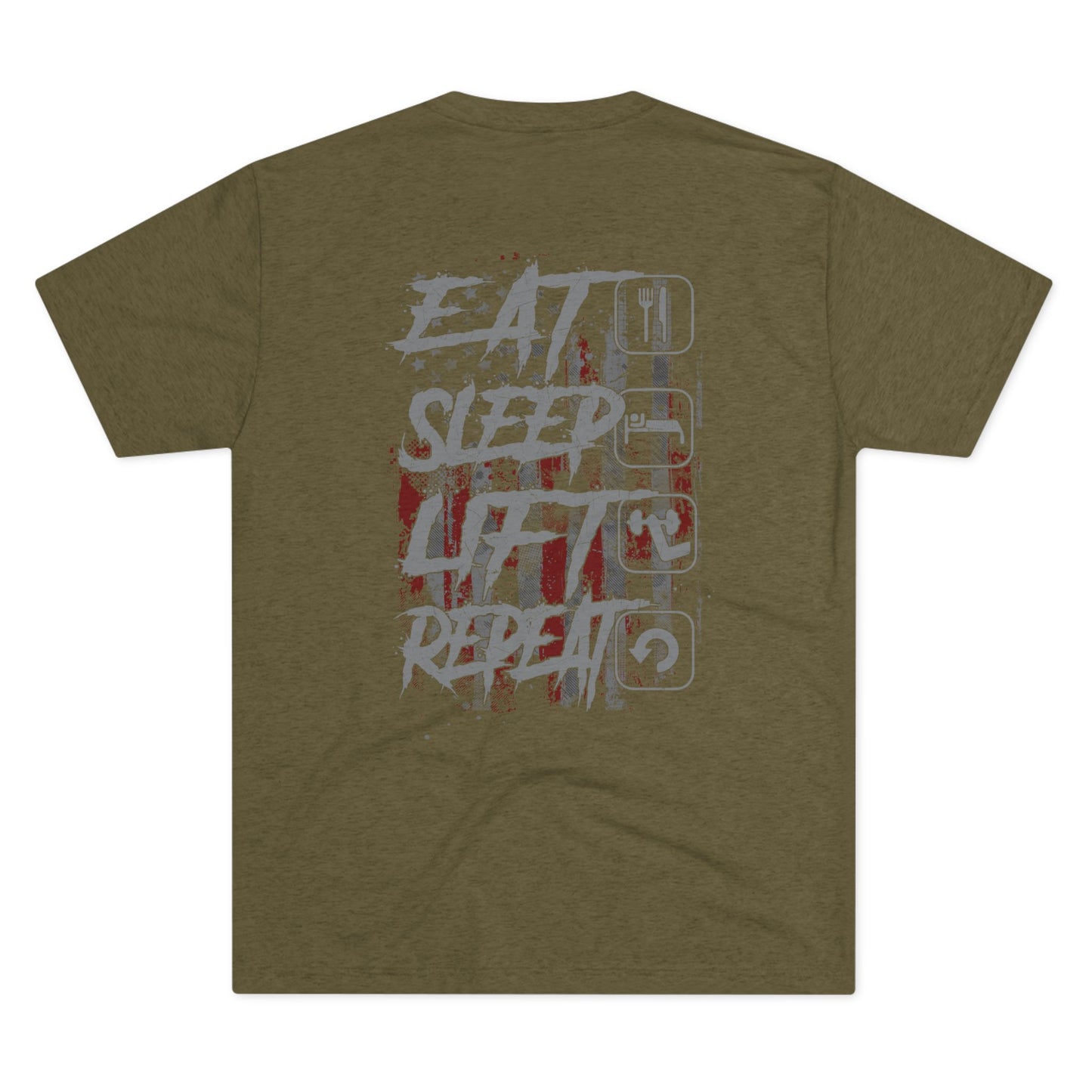 Eat Sleep Lift Repeat Tee — Weightlifting Gym Shirt