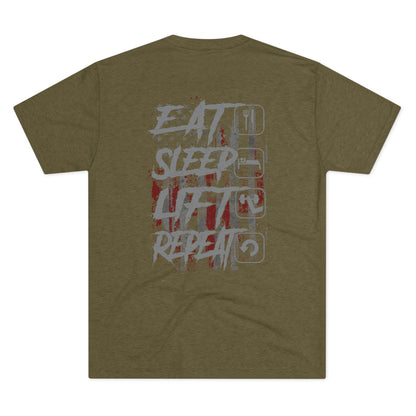 Eat Sleep Lift Repeat Tee — Weightlifting Gym Shirt