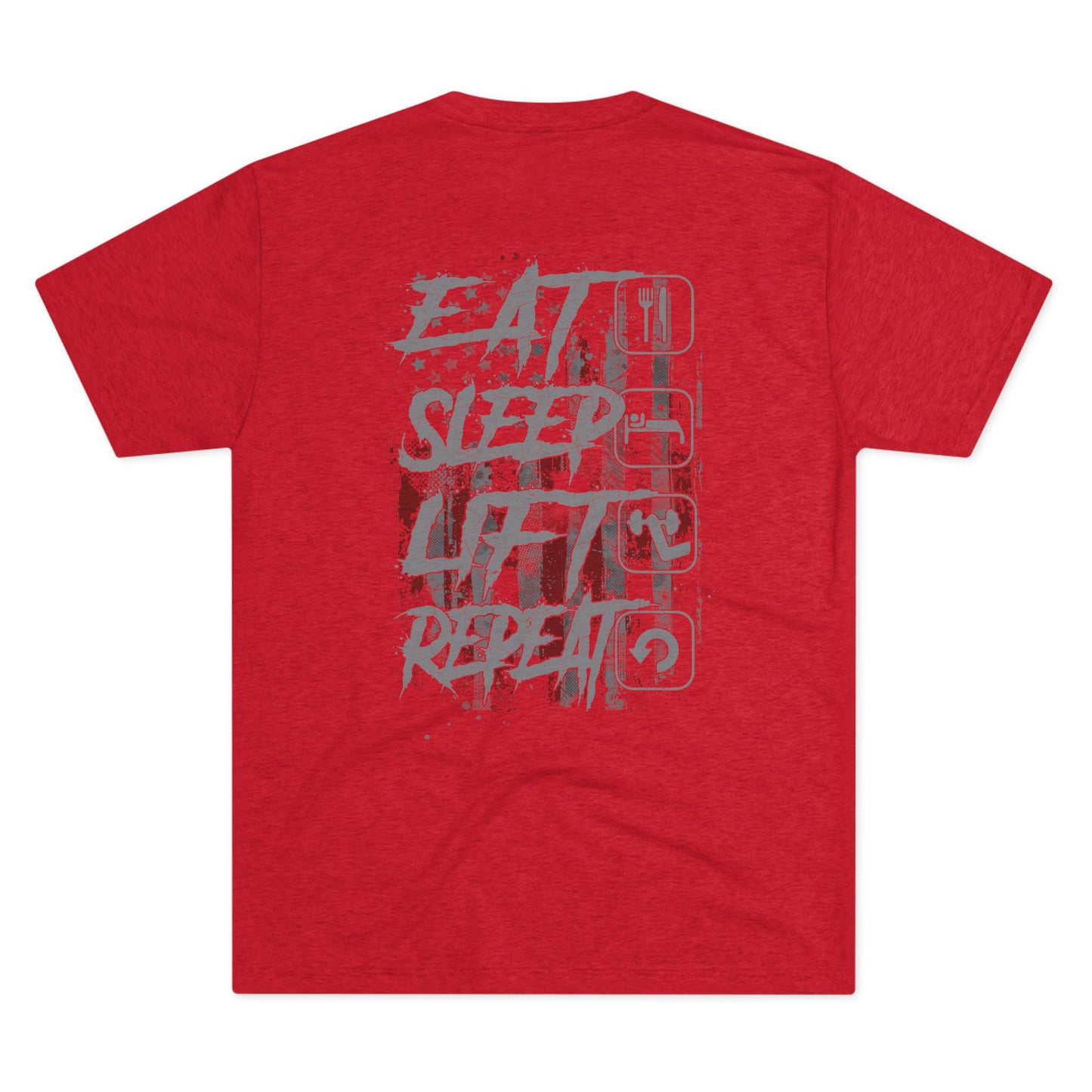 Eat Sleep Lift Repeat Tee — Weightlifting Gym Shirt
