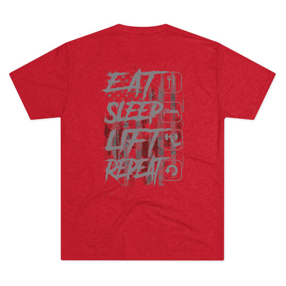 Eat Sleep Lift Repeat Tee — Weightlifting Gym Shirt