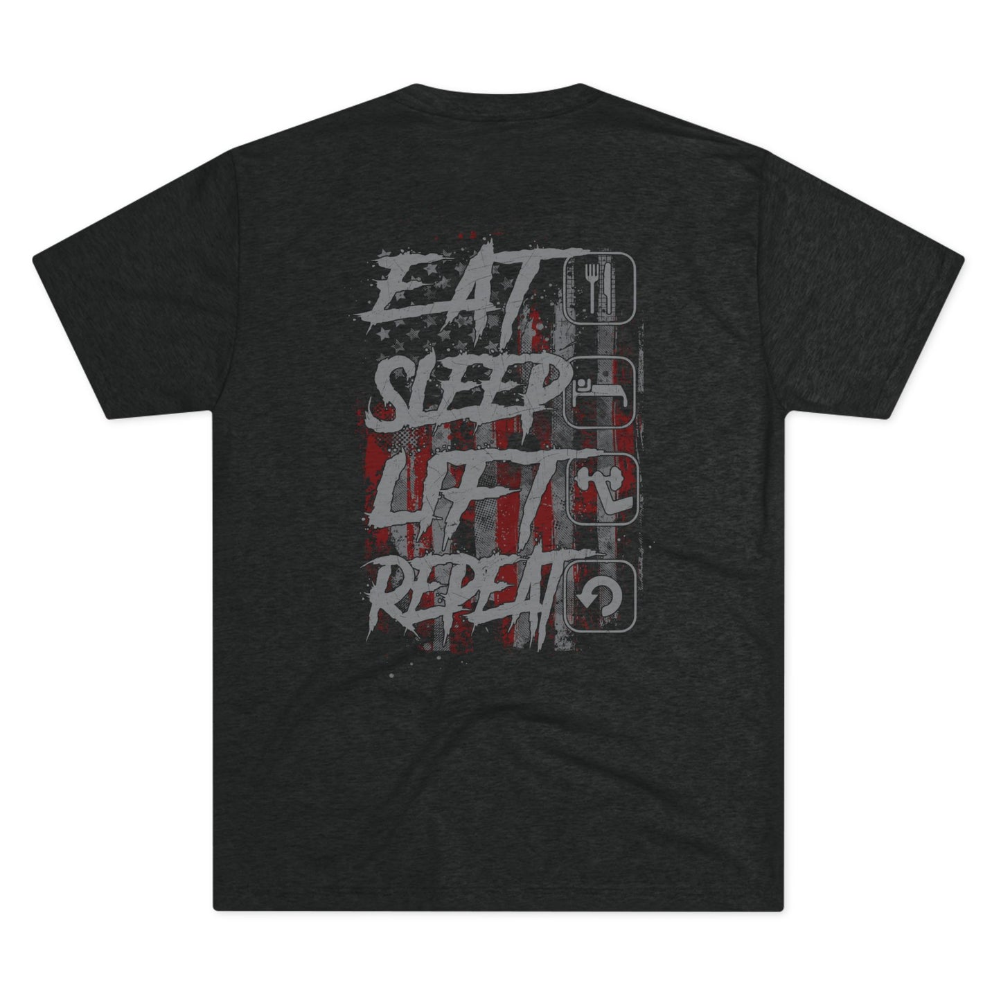 Eat Sleep Lift Repeat Tee — Weightlifting Gym Shirt