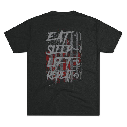 Eat Sleep Lift Repeat Tee — Weightlifting Gym Shirt