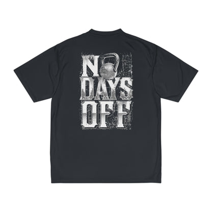 No Days Off Performance T-Shirt — Men's Fitness Kettlebell Workout Tee