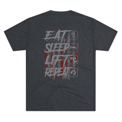 Eat Sleep Lift Repeat Tee — Weightlifting Gym Shirt