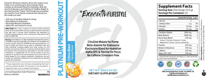 Platinum Pre-Workout: Citrus Blast