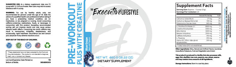 Pre – Workout w/Creatine - Grape